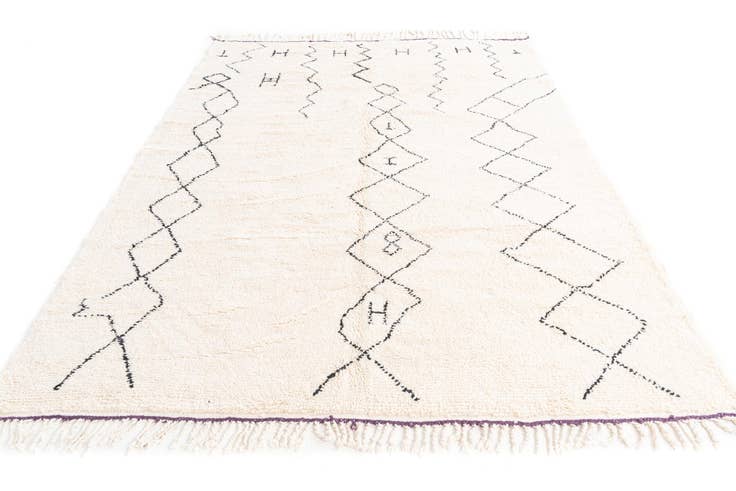 Detail image of 6' 9 x 9' 1 Hand Knotted Moroccan Wool Rug