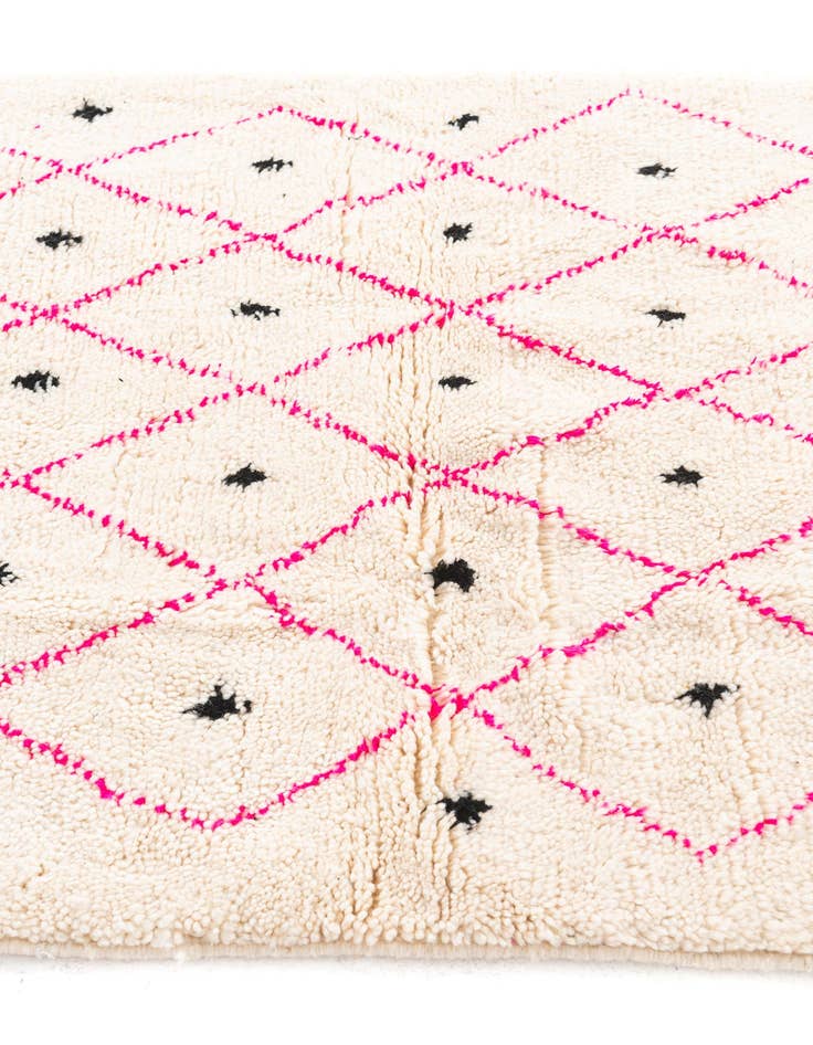 Detail image of 3' 5 x 4' 9  Hand Knotted Moroccan Wool Rug