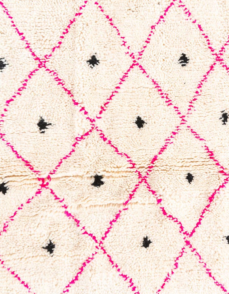 Detail image of 3' 5 x 4' 9  Hand Knotted Moroccan Wool Rug
