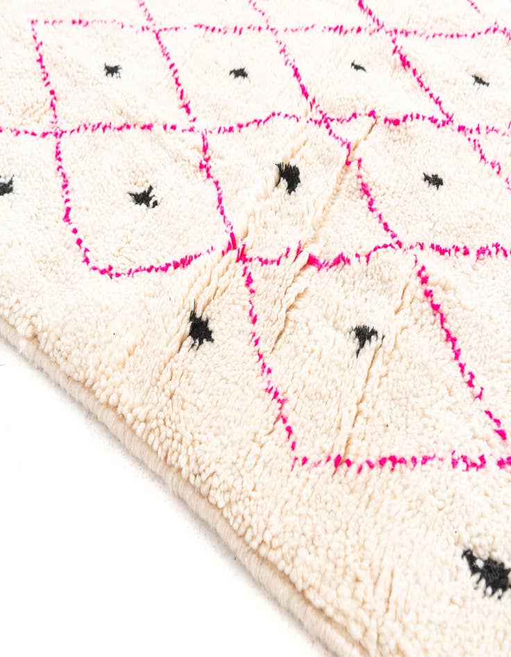 Detail image of 3' 5 x 4' 9  Hand Knotted Moroccan Wool Rug