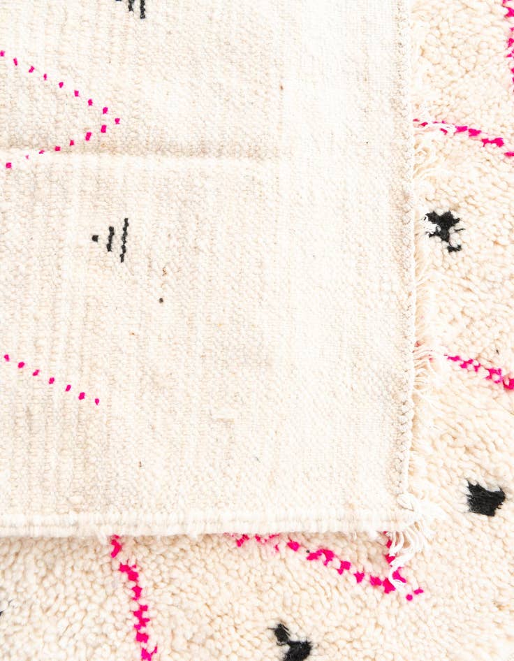 Detail image of 3' 5 x 4' 9  Hand Knotted Moroccan Wool Rug