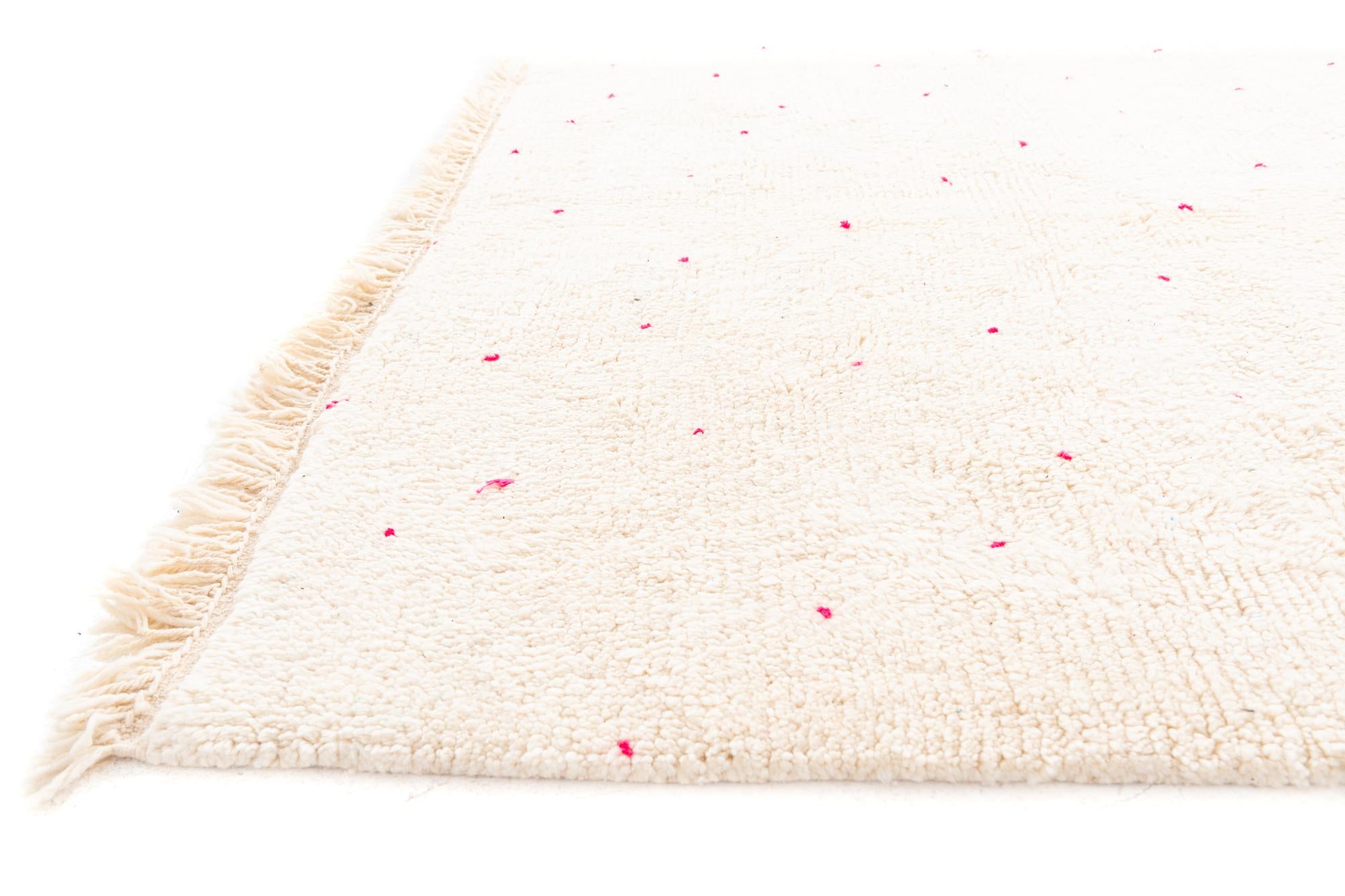 5' 7 x 8' Hand Knotted Moroccan Wool Rug