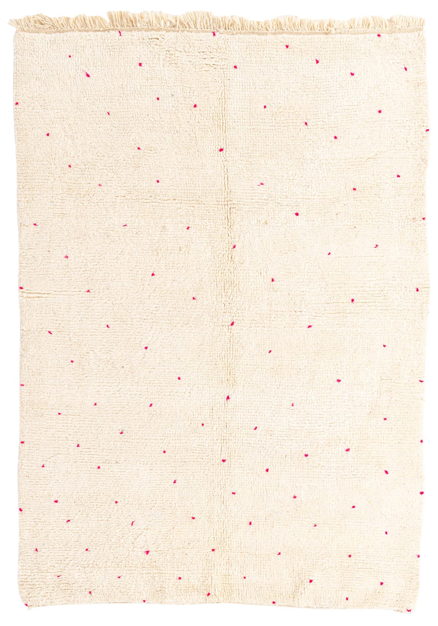 5' 7 x 8' Hand Knotted Moroccan Wool Rug