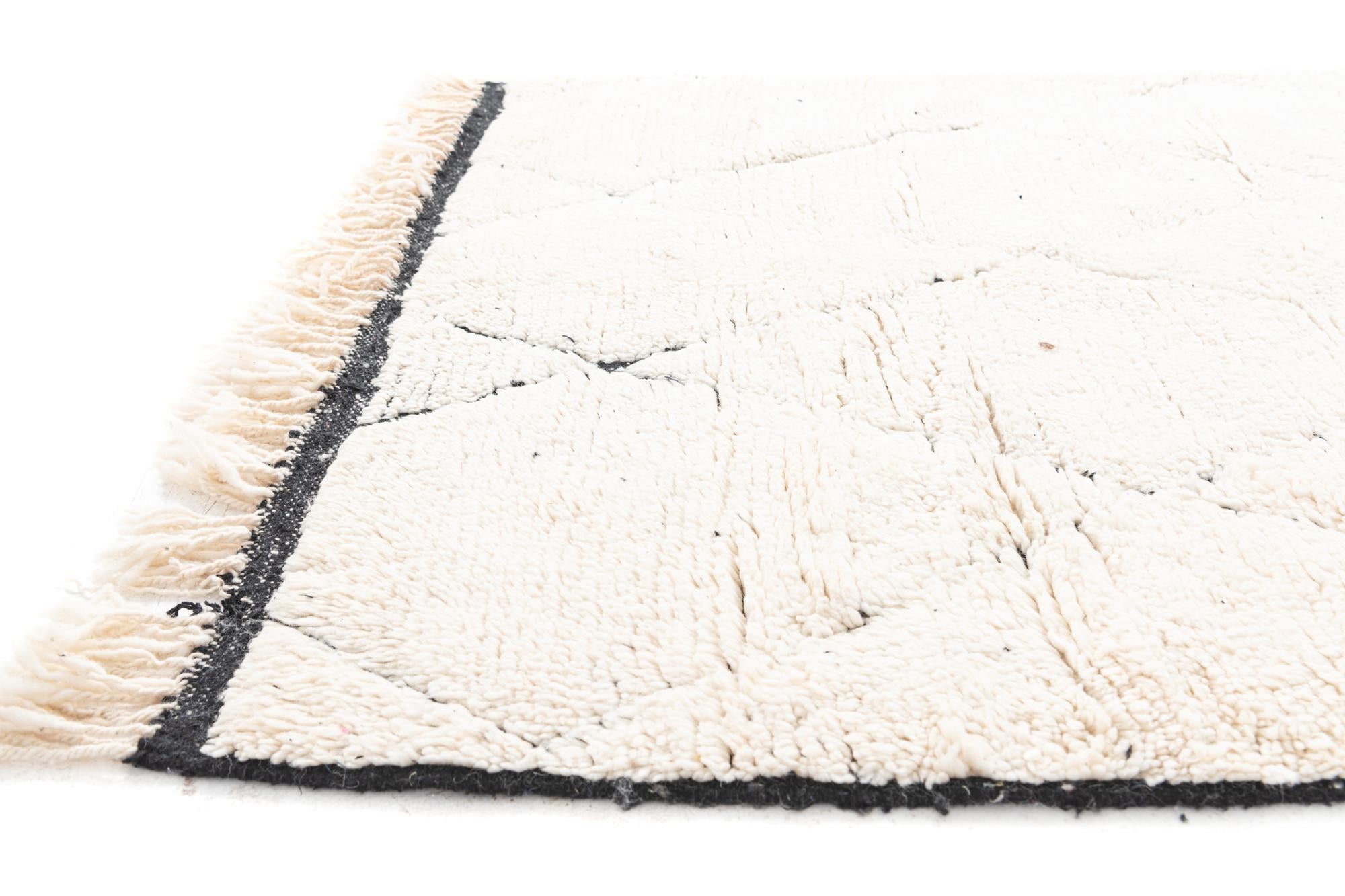4' 8 x 8' 3 Hand Knotted Moroccan Wool Rug
