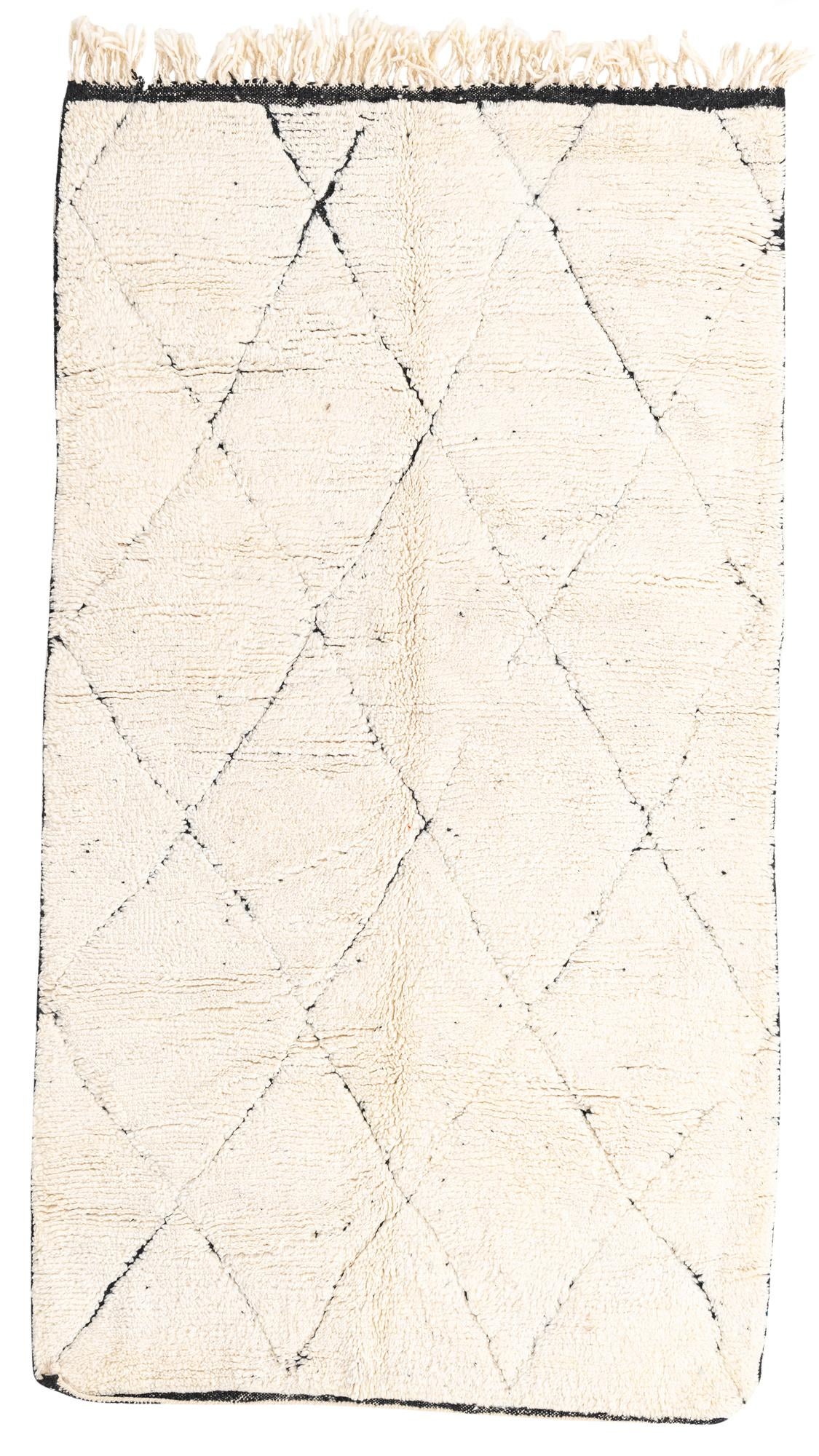 4' 8 x 8' 3 Hand Knotted Moroccan Wool Rug