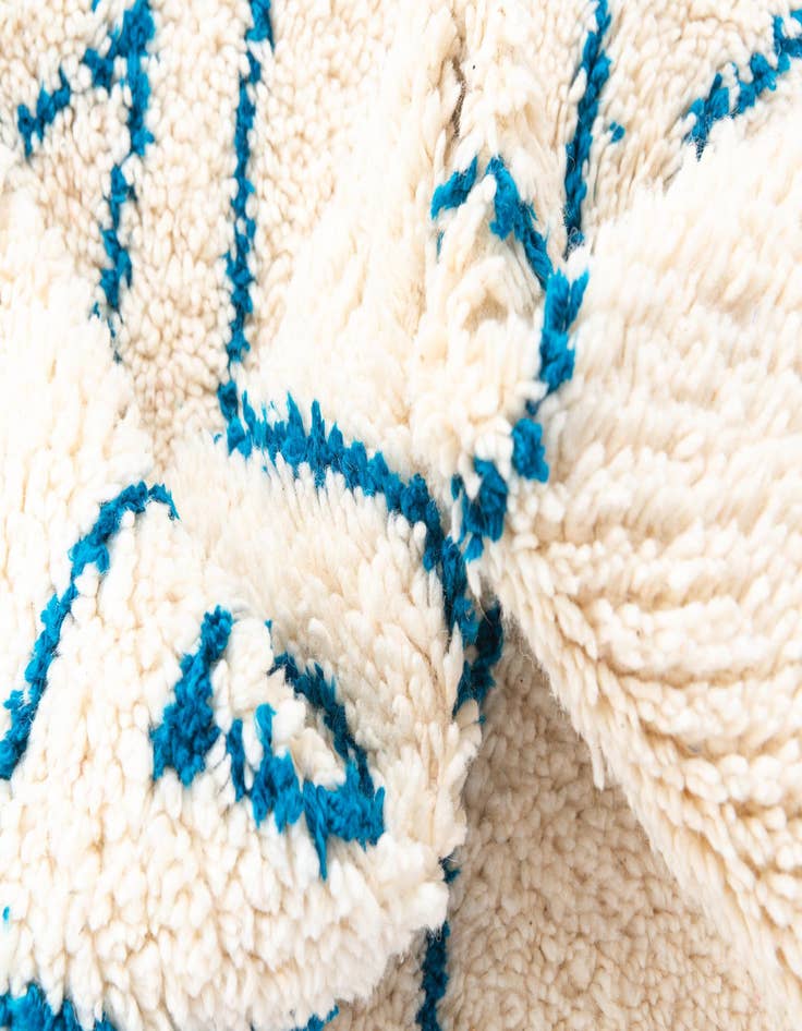 Detail image of 5' 3 x 8' 2  Hand Knotted Moroccan Wool Rug