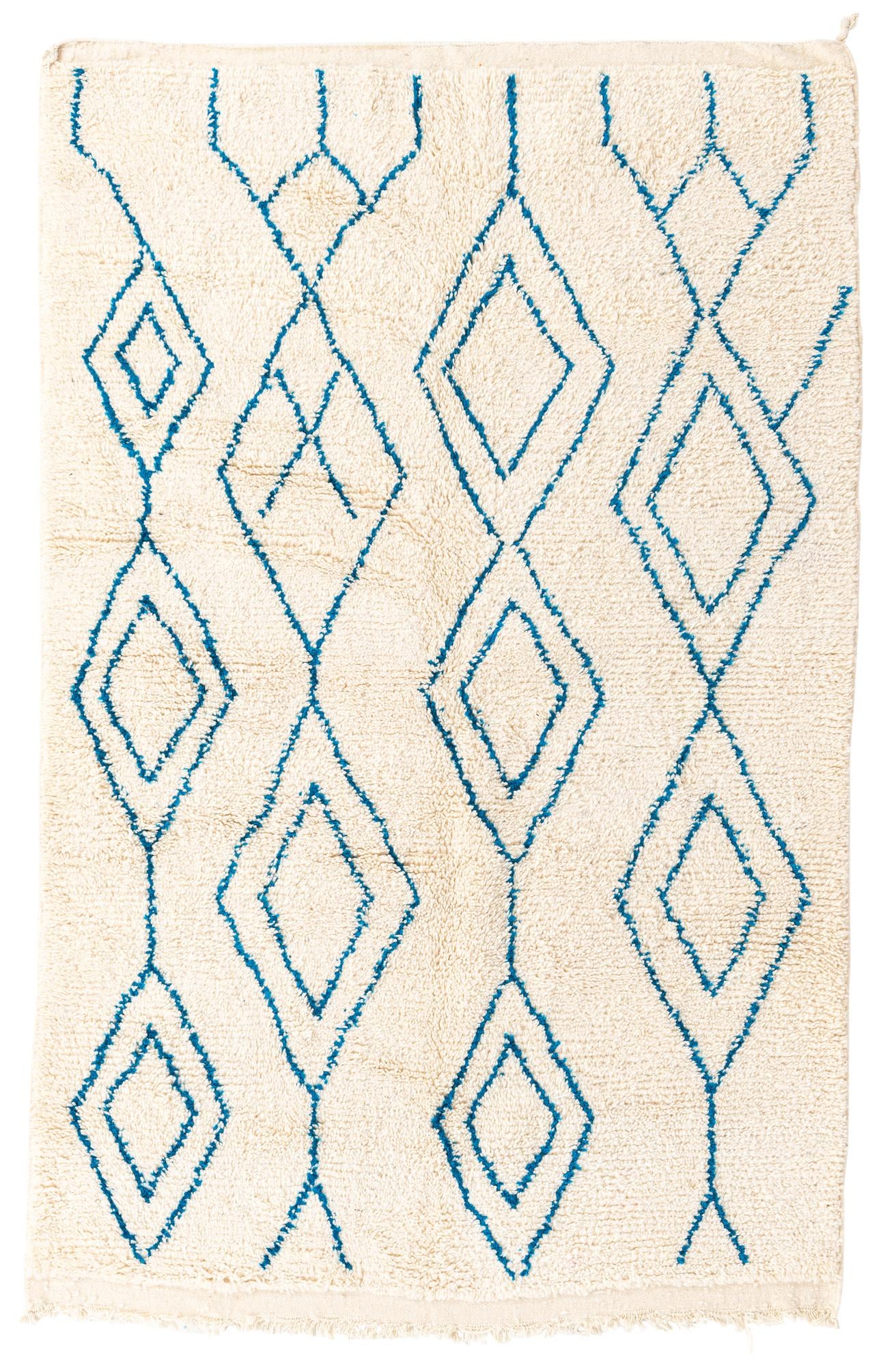 5' 3 x 8' 2 Hand Knotted Moroccan Wool Rug