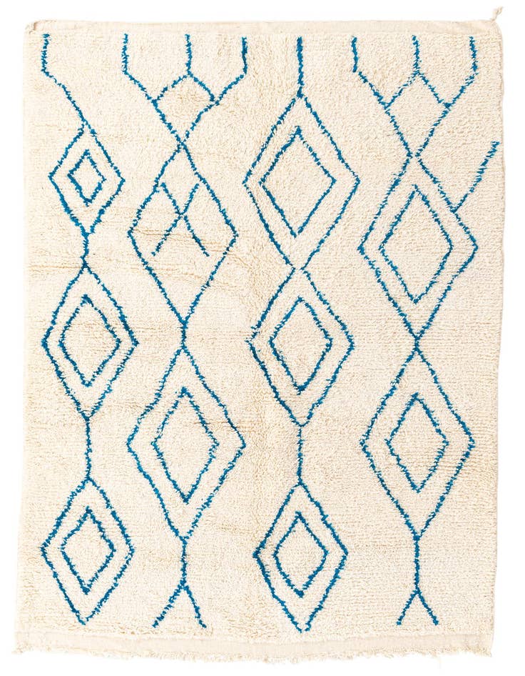 Detail image of 5' 3 x 8' 2 Hand Knotted Moroccan Wool Rug