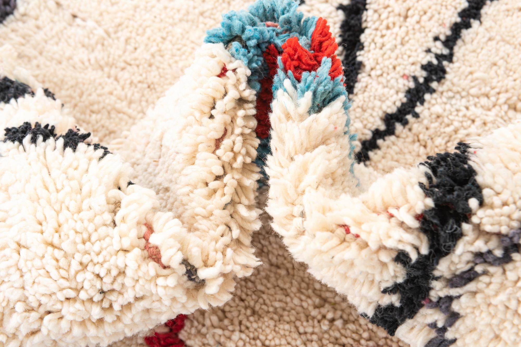 5' x 8' 2 Hand Knotted Moroccan Wool Rug
