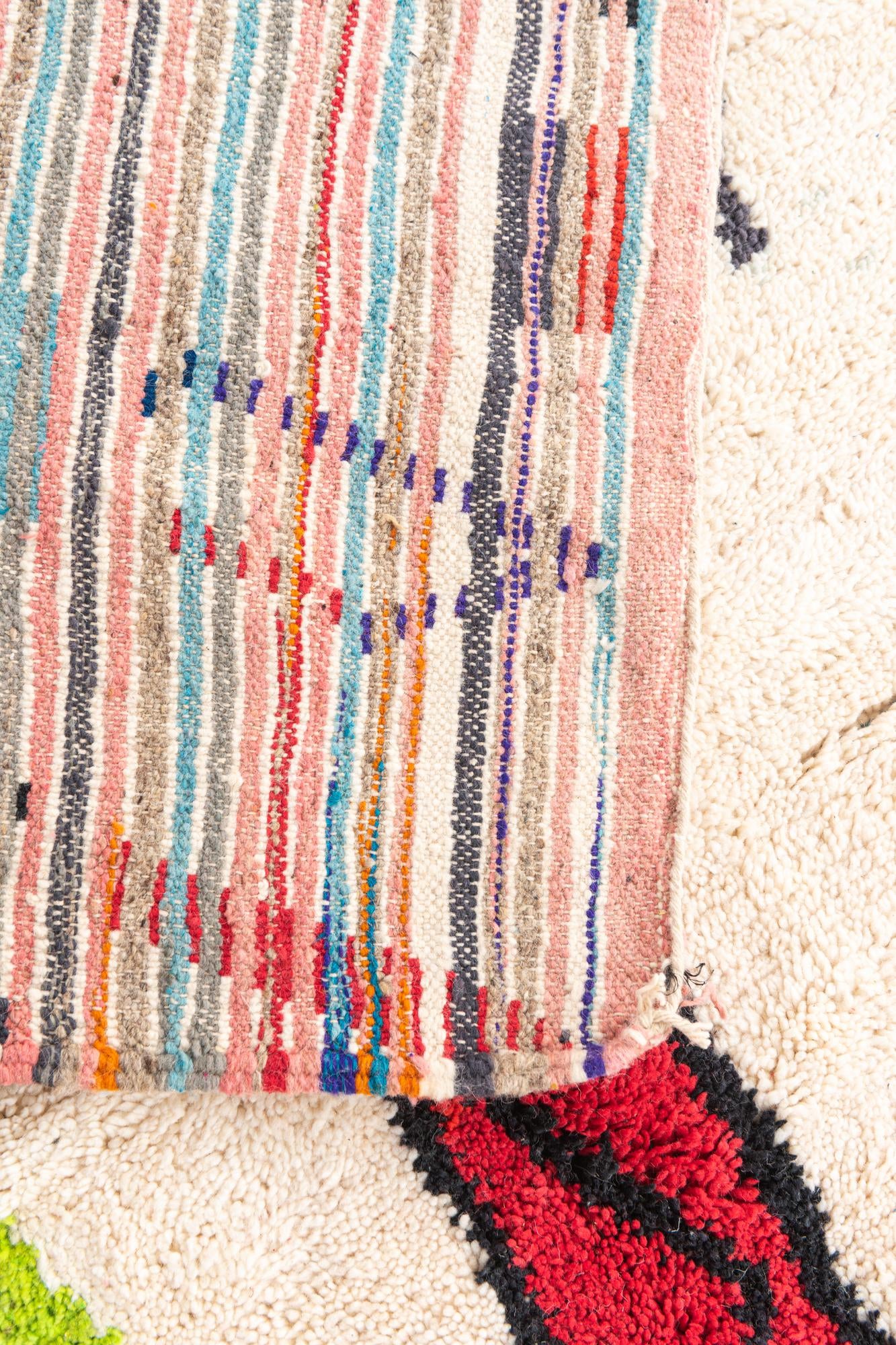 5' x 8' 2 Hand Knotted Moroccan Wool Rug