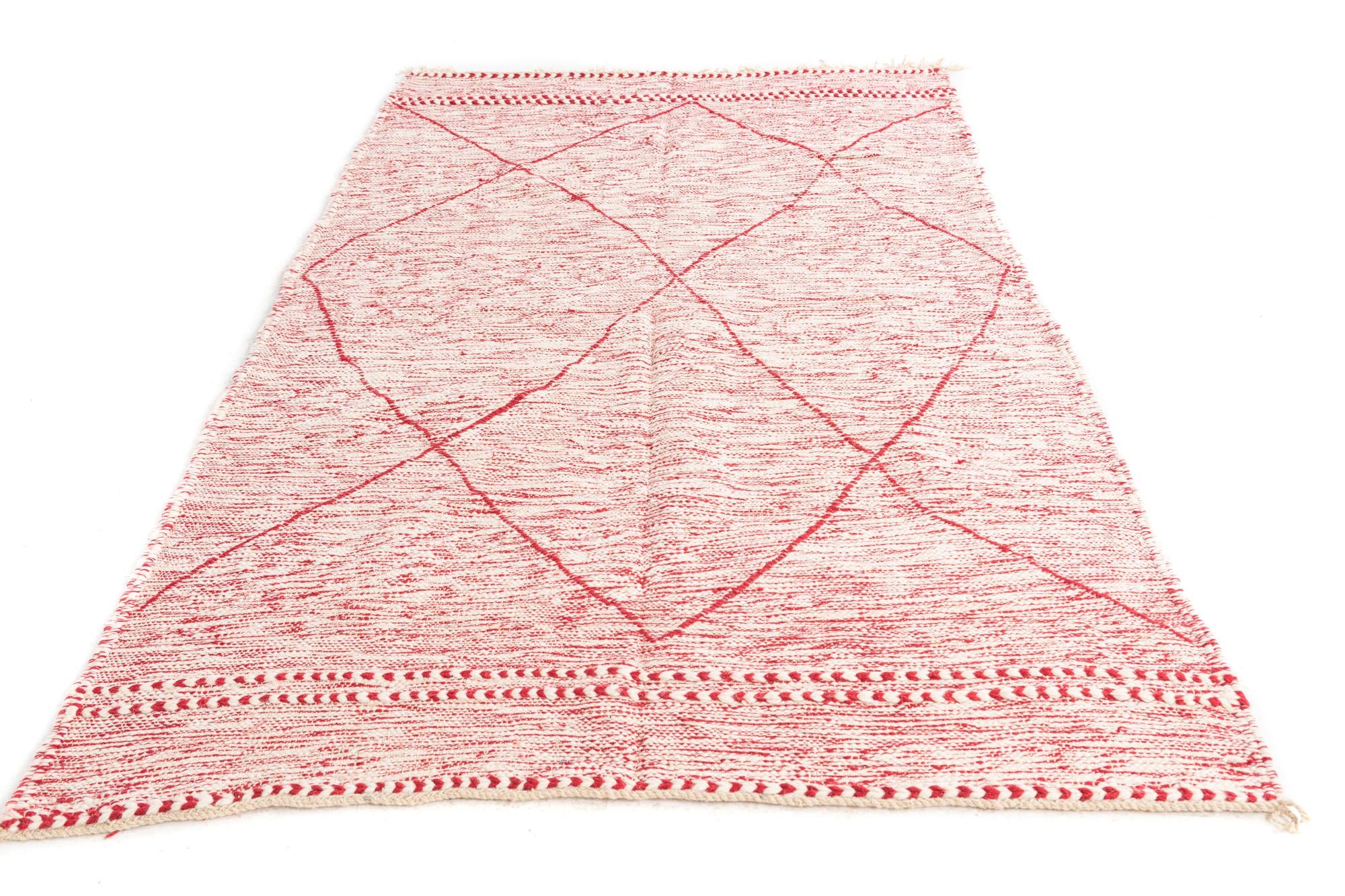 5' x 8' 5 Hand Knotted Moroccan Wool Rug
