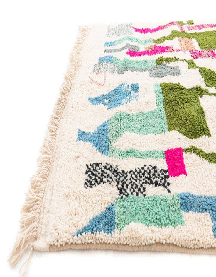 Detail image of 5' 3 x 8' 4  Hand Knotted Moroccan Wool Rug