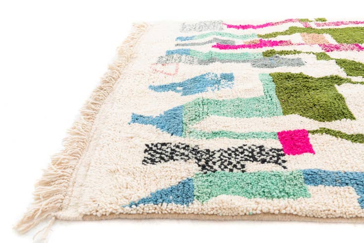 Detail image of 5' 3 x 8' 4 Hand Knotted Moroccan Wool Rug