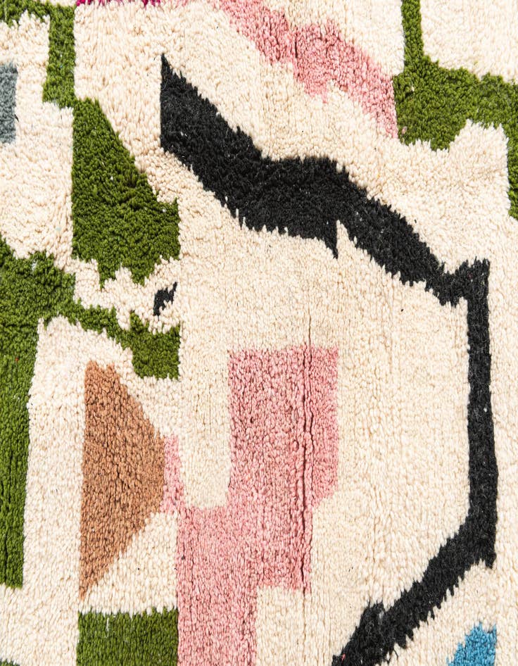 Detail image of 5' 3 x 8' 4  Hand Knotted Moroccan Wool Rug