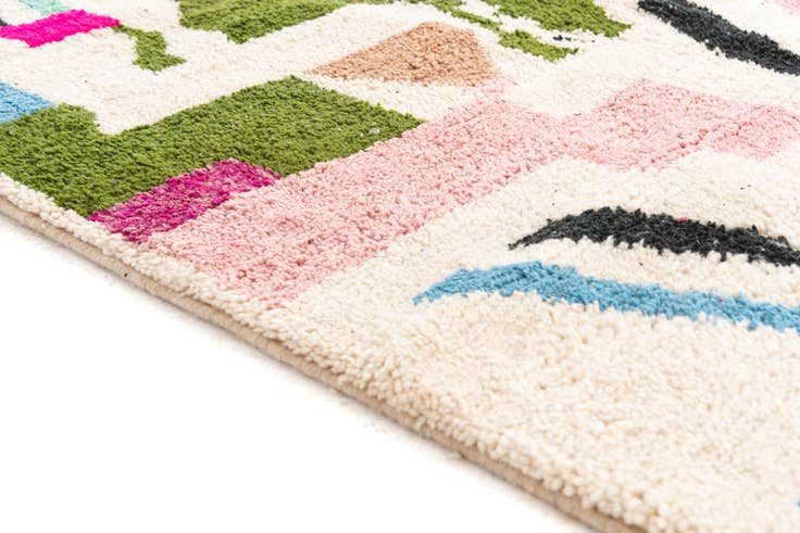 Detail image of 5' 3 x 8' 4 Hand Knotted Moroccan Wool Rug
