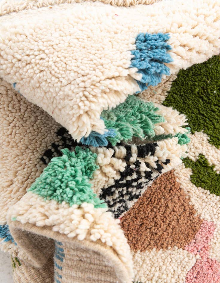 Detail image of 5' 3 x 8' 4  Hand Knotted Moroccan Wool Rug