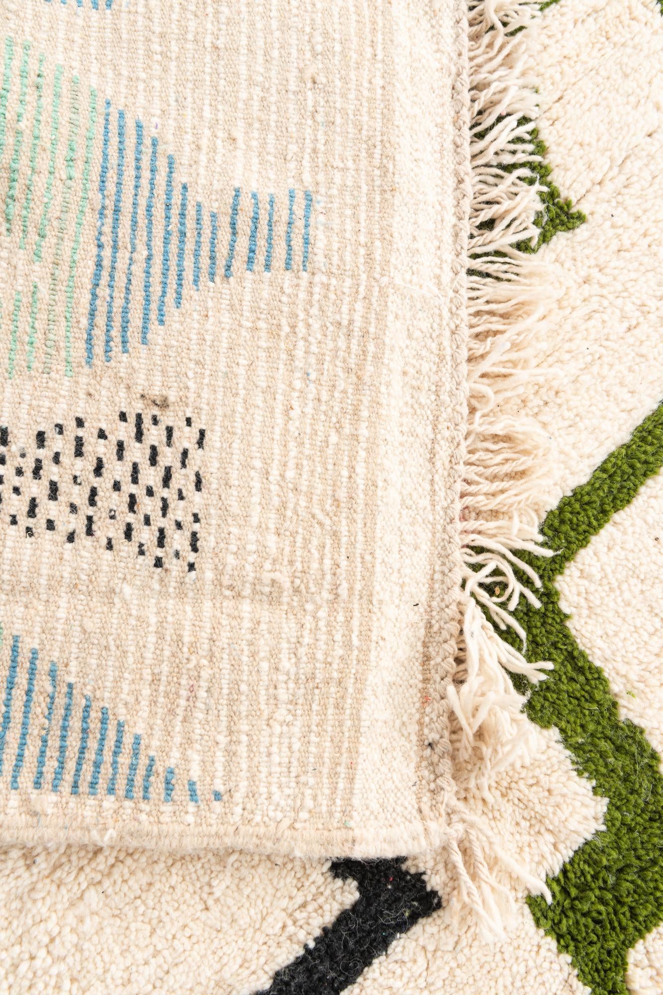5' 3 x 8' 4 Hand Knotted Moroccan Wool Rug