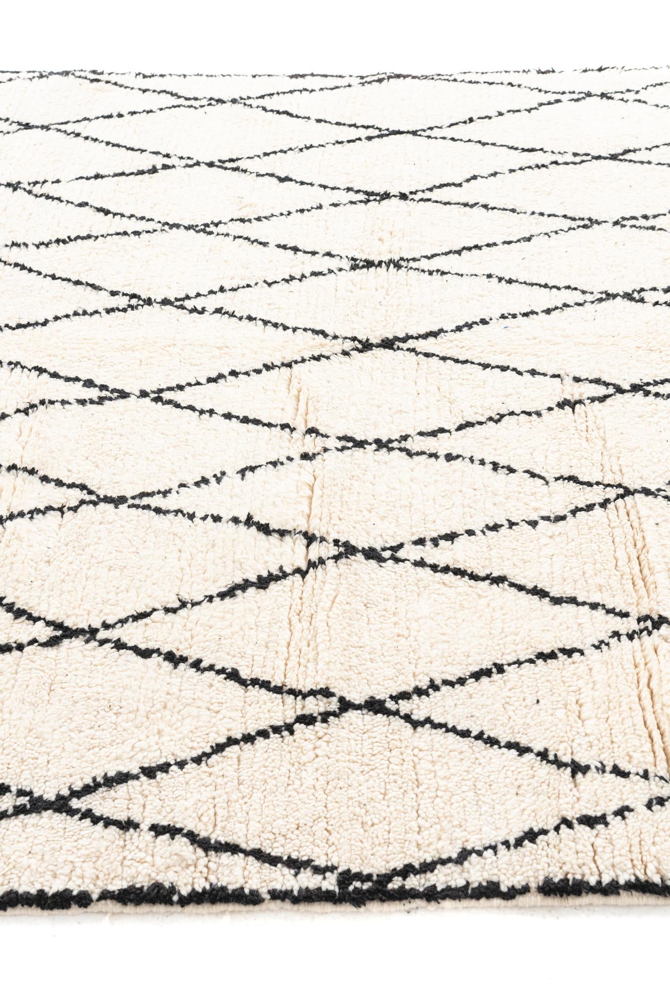 6' 5 x 9' 5 Hand Knotted Moroccan Wool Rug
