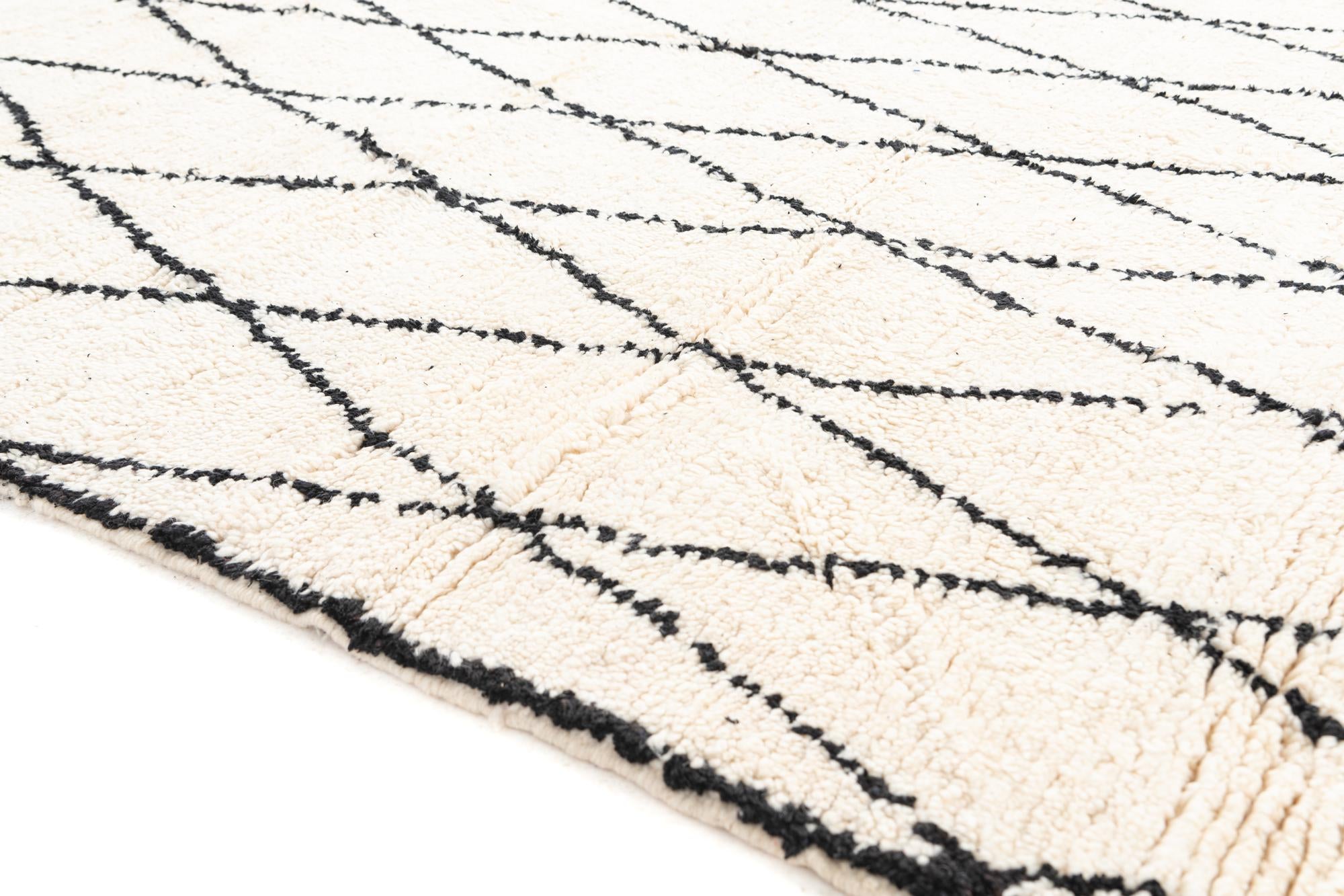 6' 5 x 9' 5 Hand Knotted Moroccan Wool Rug