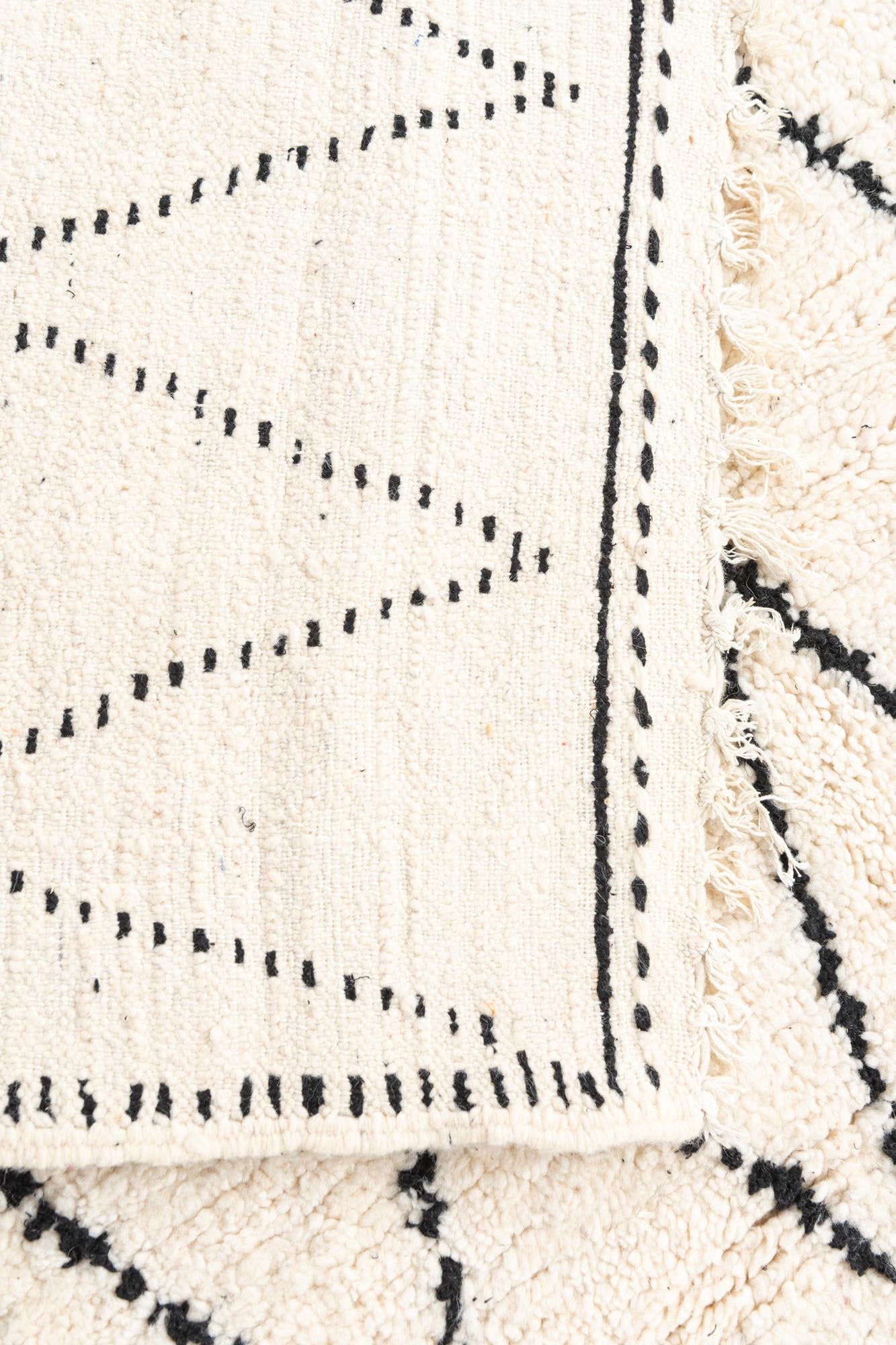 6' 5 x 9' 5 Hand Knotted Moroccan Wool Rug