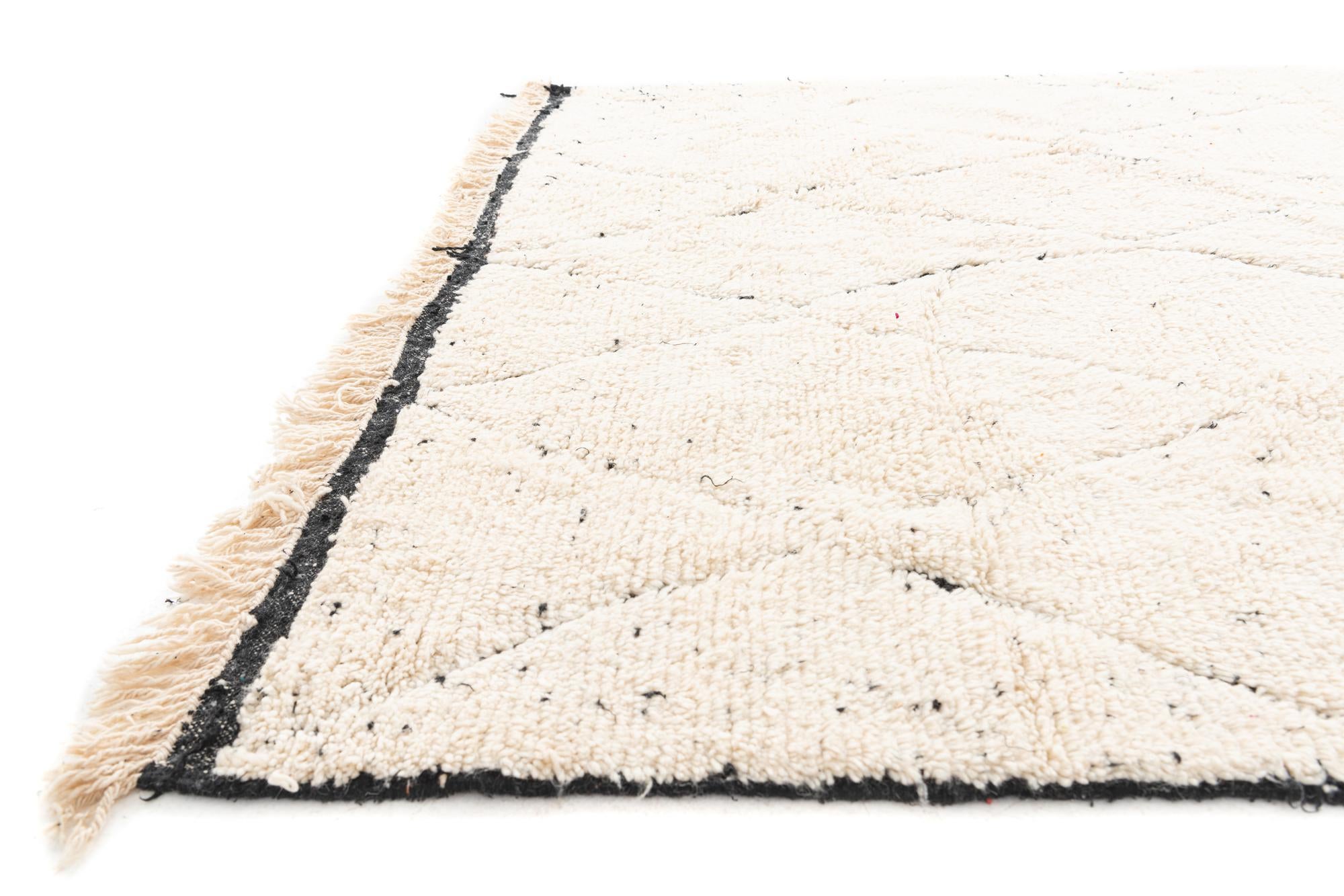 6' 8 x 9' 5 Hand Knotted Moroccan Wool Rug