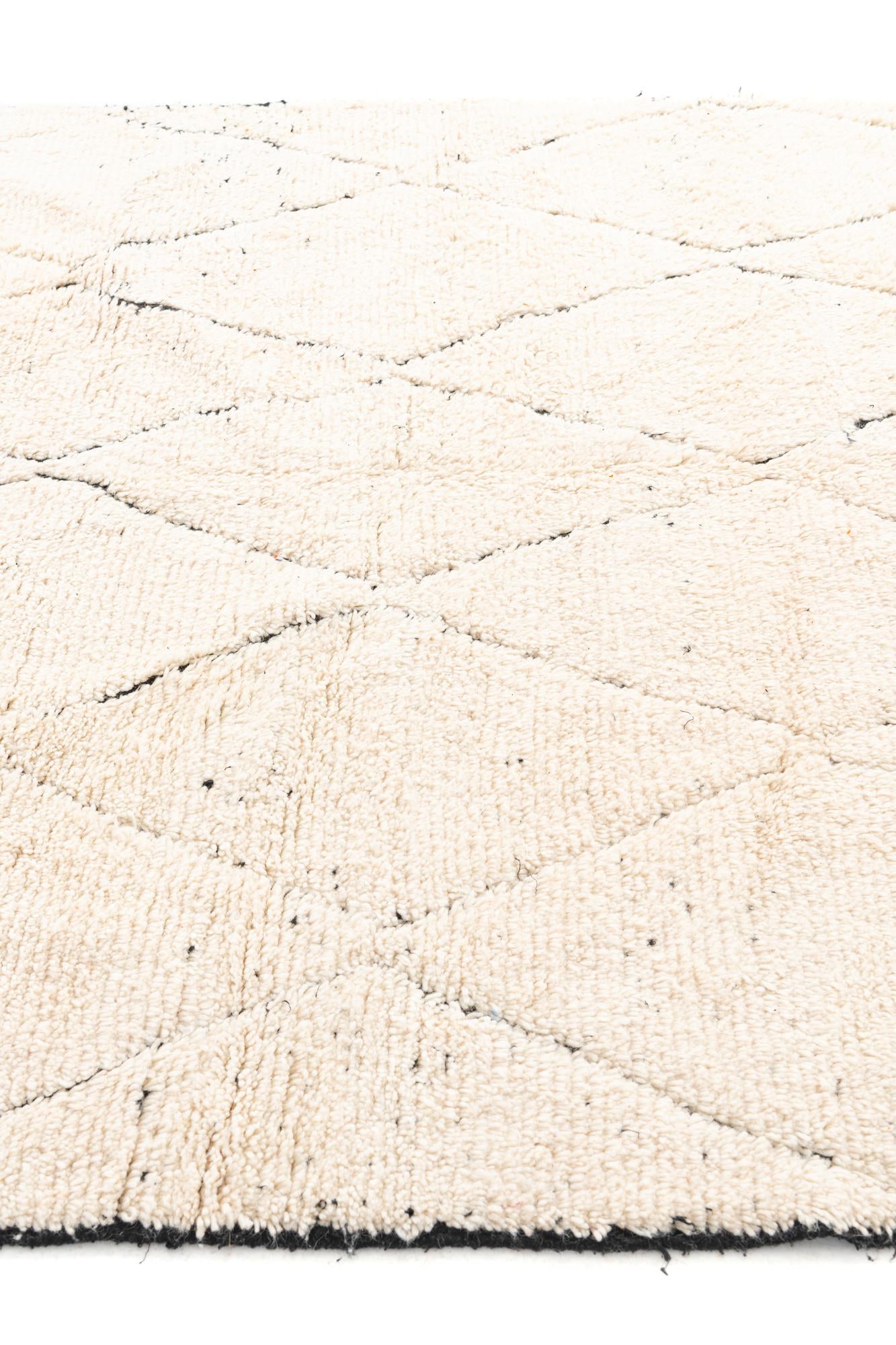 6' 8 x 9' 5 Hand Knotted Moroccan Wool Rug