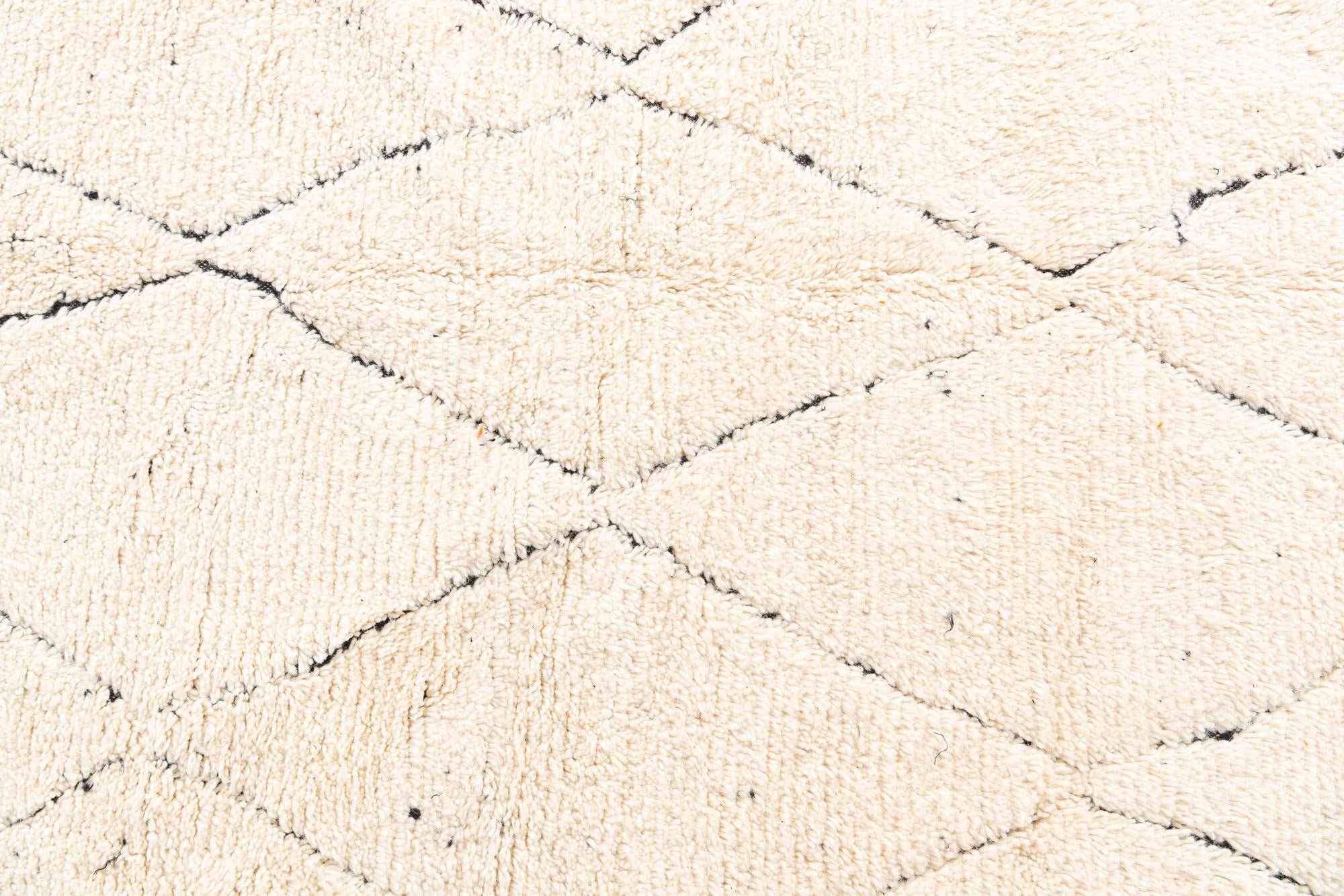 6' 8 x 9' 5 Hand Knotted Moroccan Wool Rug