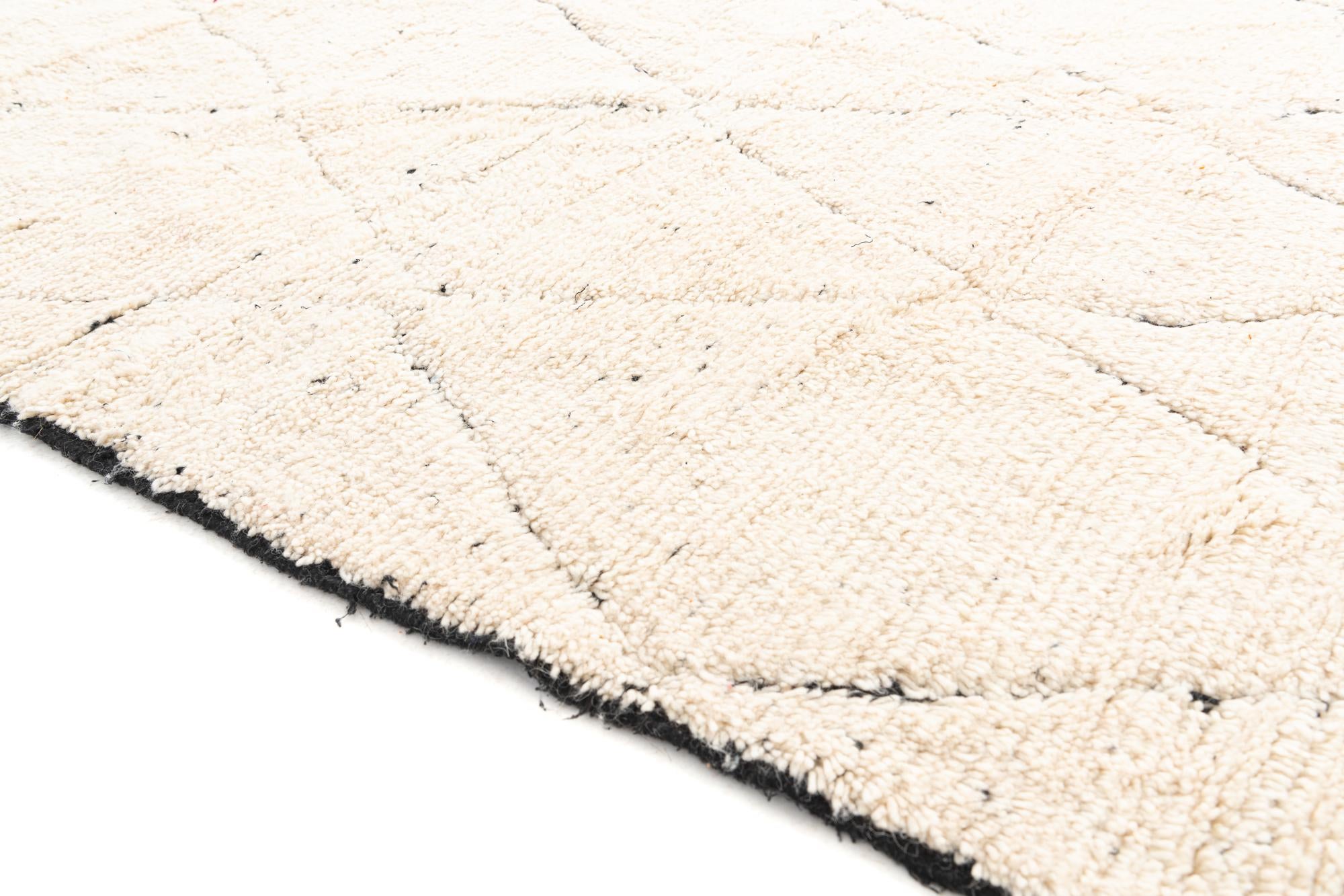 6' 8 x 9' 5 Hand Knotted Moroccan Wool Rug