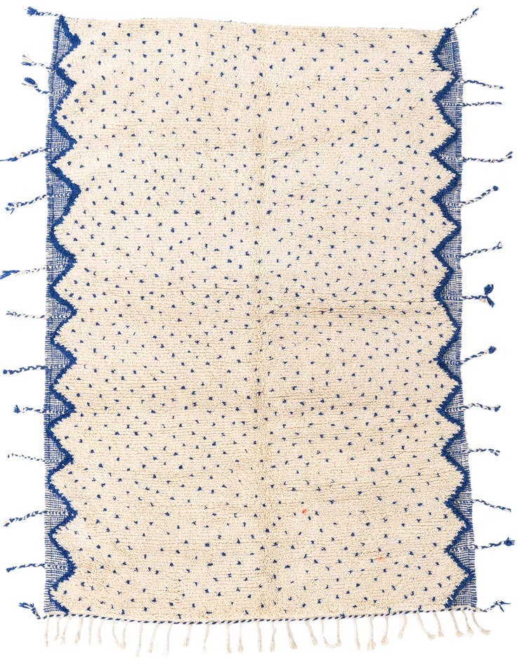 Detail image of 5' 4 x 8' 7 Hand Knotted Moroccan Wool Rug