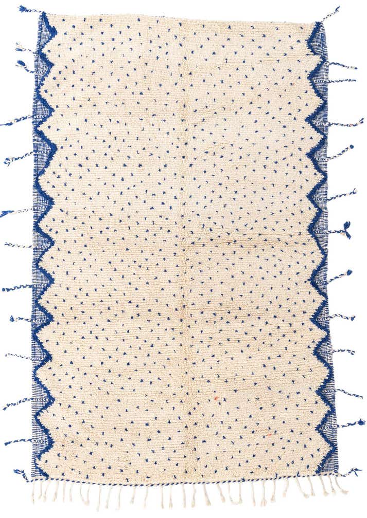5' 4 x 8' 7 Hand Knotted Moroccan Wool Rug