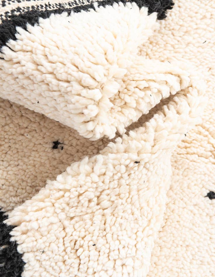 Detail image of 5' 3 x 9'  Hand Knotted Moroccan Wool Rug