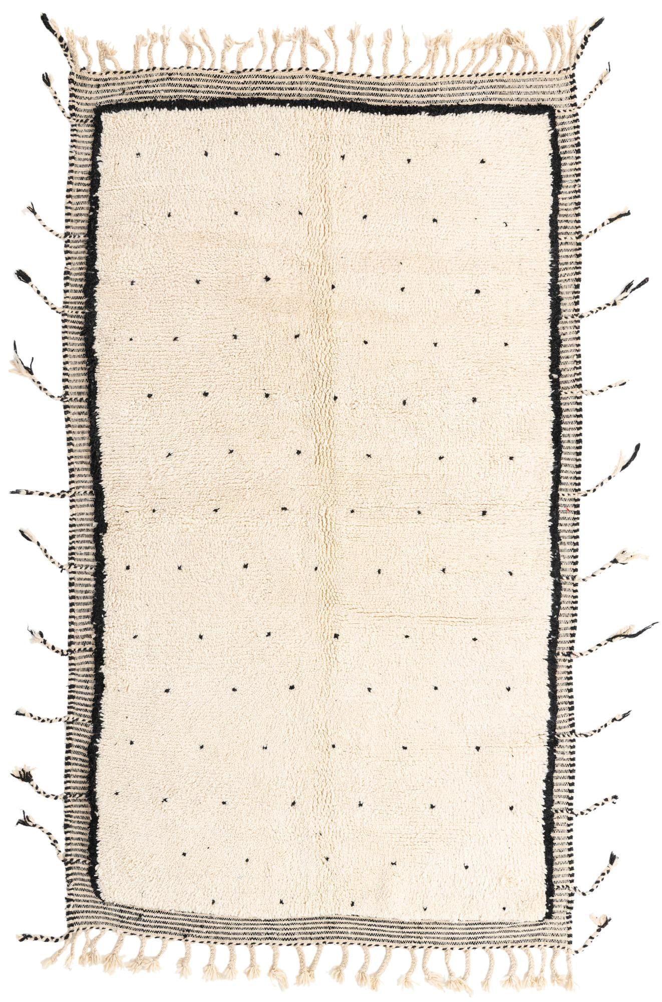 5' 3 x 9' Hand Knotted Moroccan Wool Rug