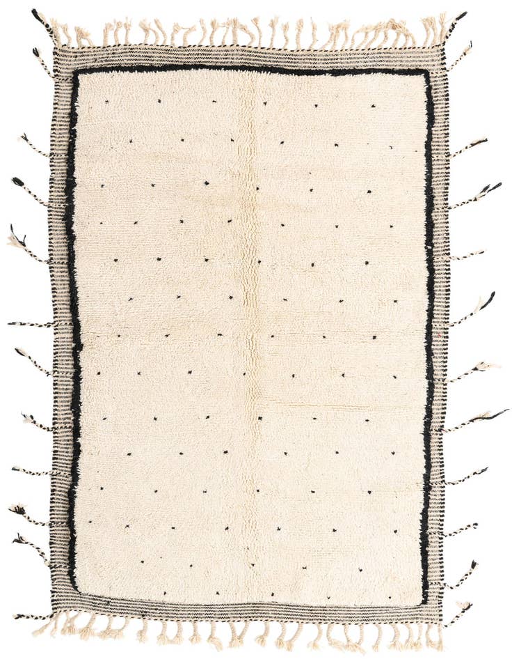 Detail image of 5' 3 x 9' Hand Knotted Moroccan Wool Rug