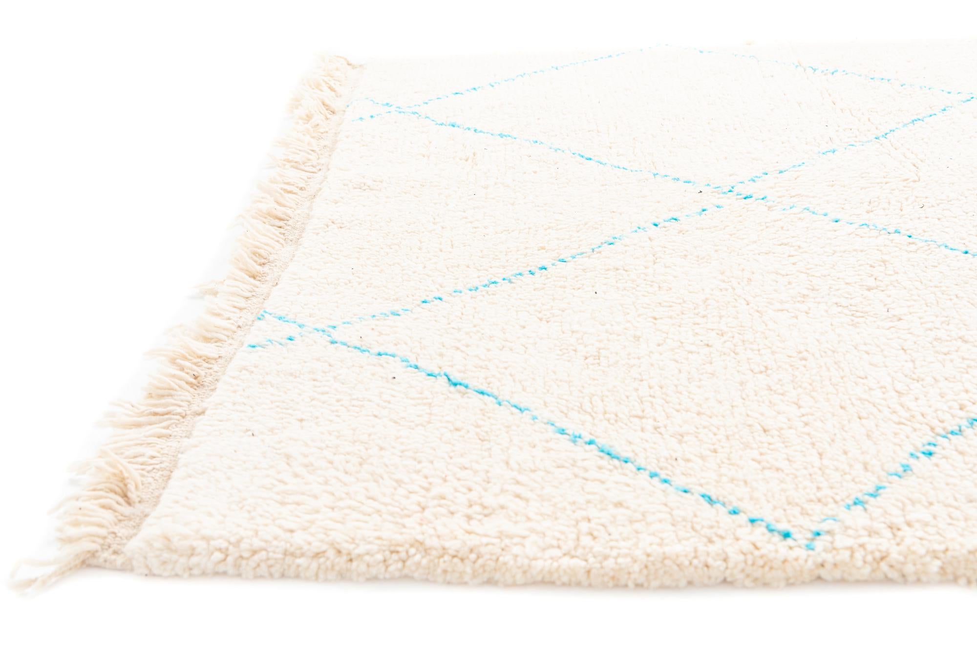 5' 2 x 8' Hand Knotted Moroccan Wool Rug