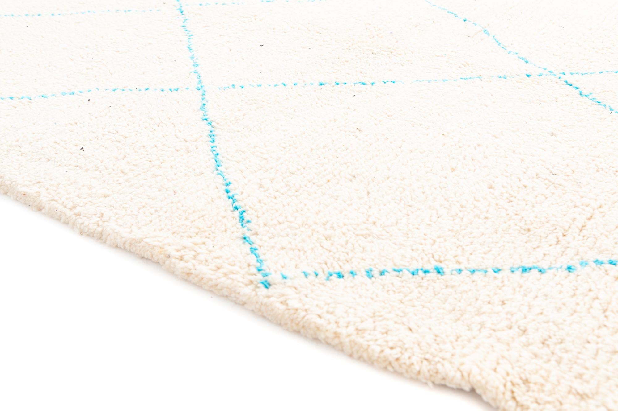 5' 2 x 8' Hand Knotted Moroccan Wool Rug