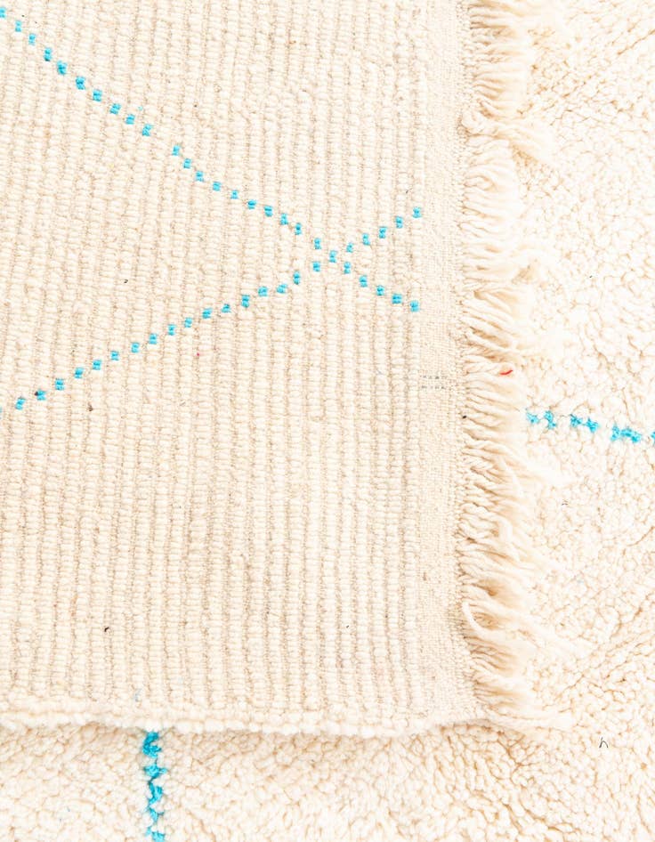 Detail image of 5' 2 x 8'  Hand Knotted Moroccan Wool Rug