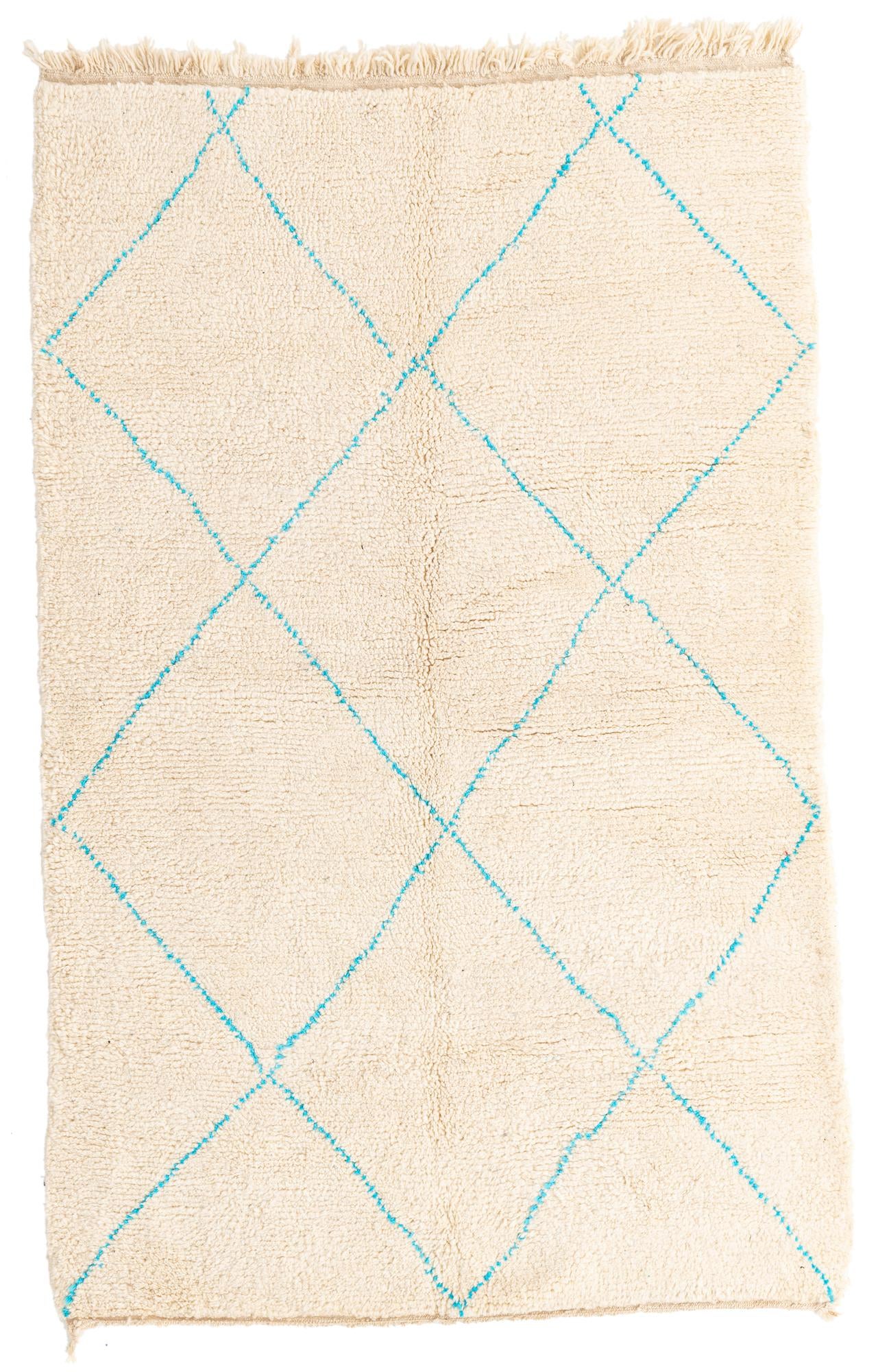 5' 2 x 8' Hand Knotted Moroccan Wool Rug