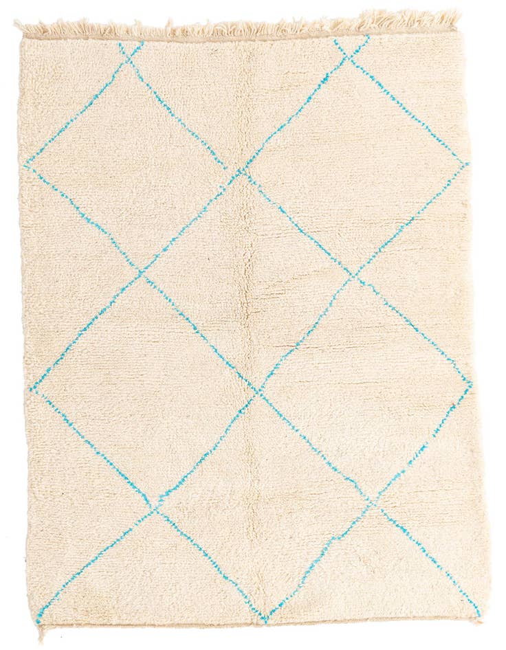 Detail image of 5' 2 x 8' Hand Knotted Moroccan Wool Rug