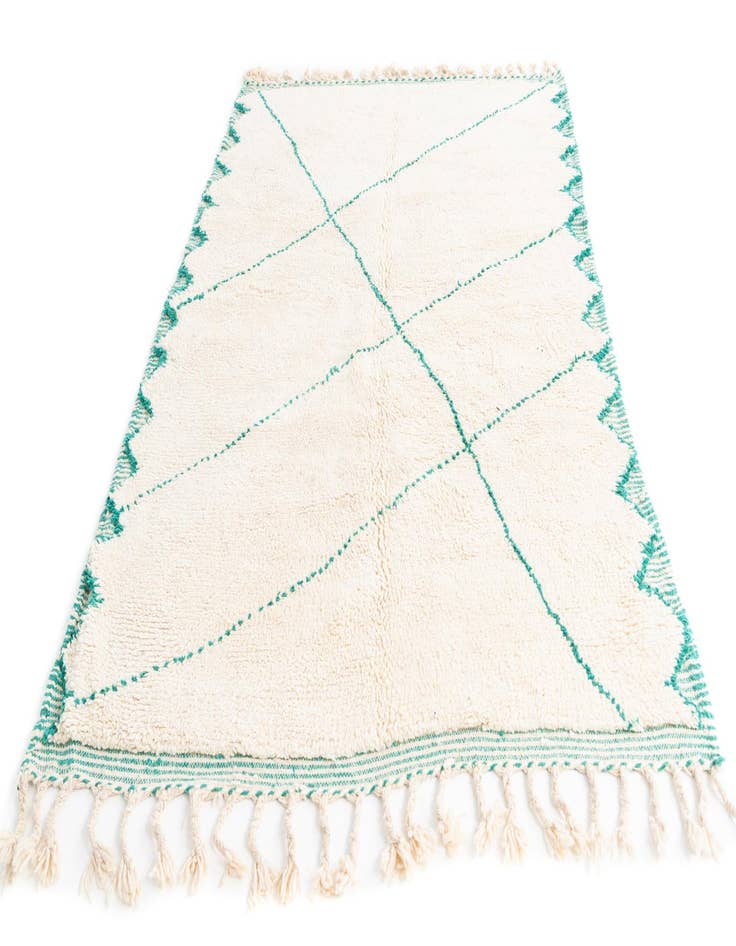 Detail image of 5' 3 x 8' 7  Hand Knotted Moroccan Wool Rug