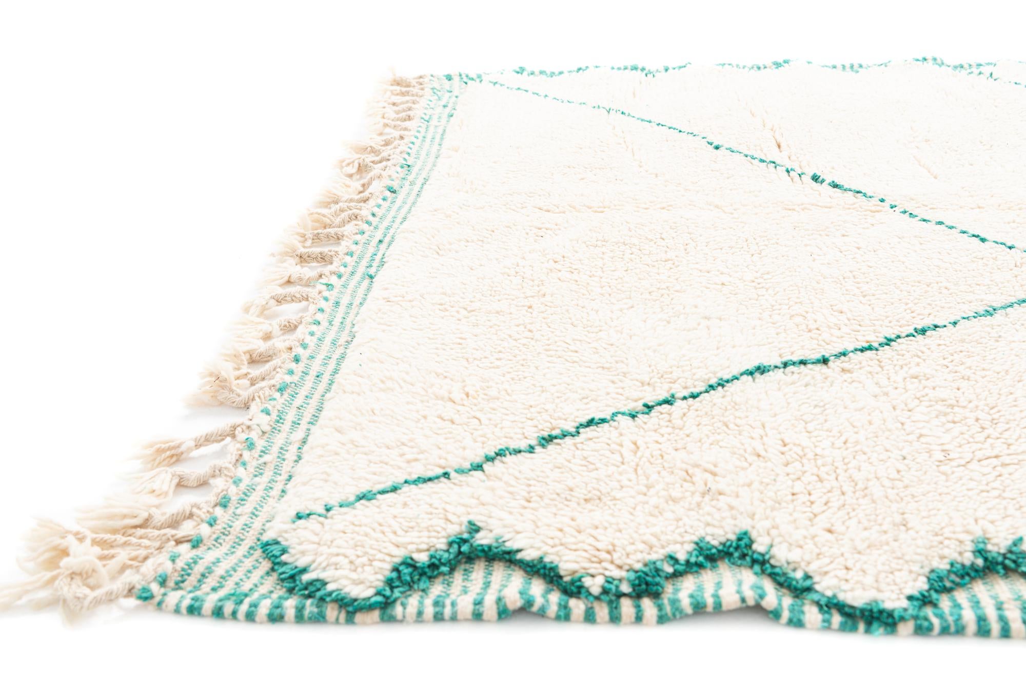 5' 3 x 8' 7 Hand Knotted Moroccan Wool Rug