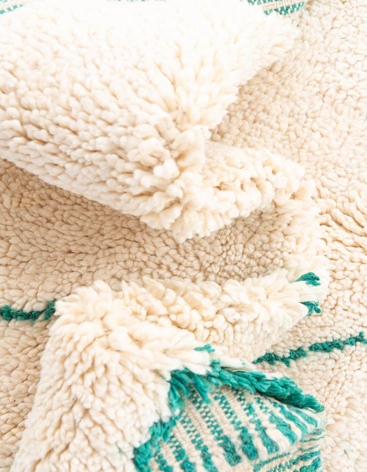 Detail image of 5' 3 x 8' 7  Hand Knotted Moroccan Wool Rug