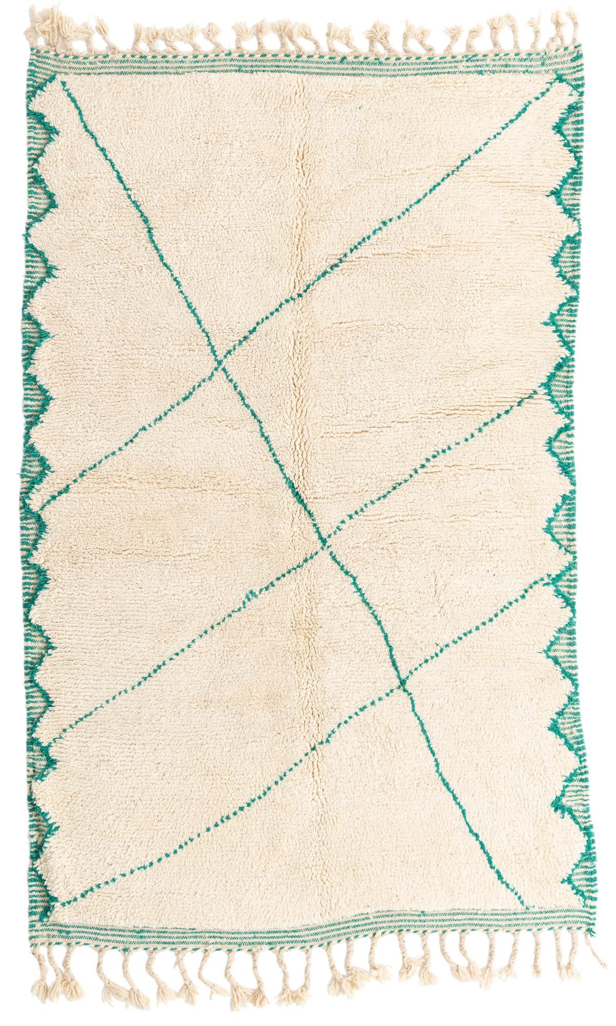 5' 3 x 8' 7 Hand Knotted Moroccan Wool Rug