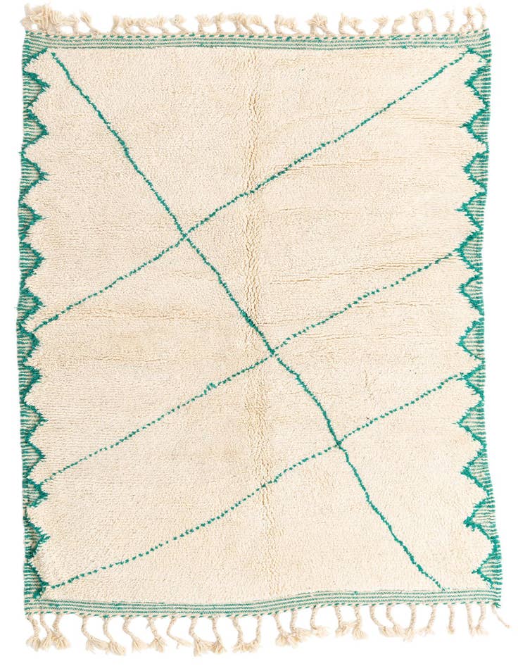 Detail image of 5' 3 x 8' 7 Hand Knotted Moroccan Wool Rug