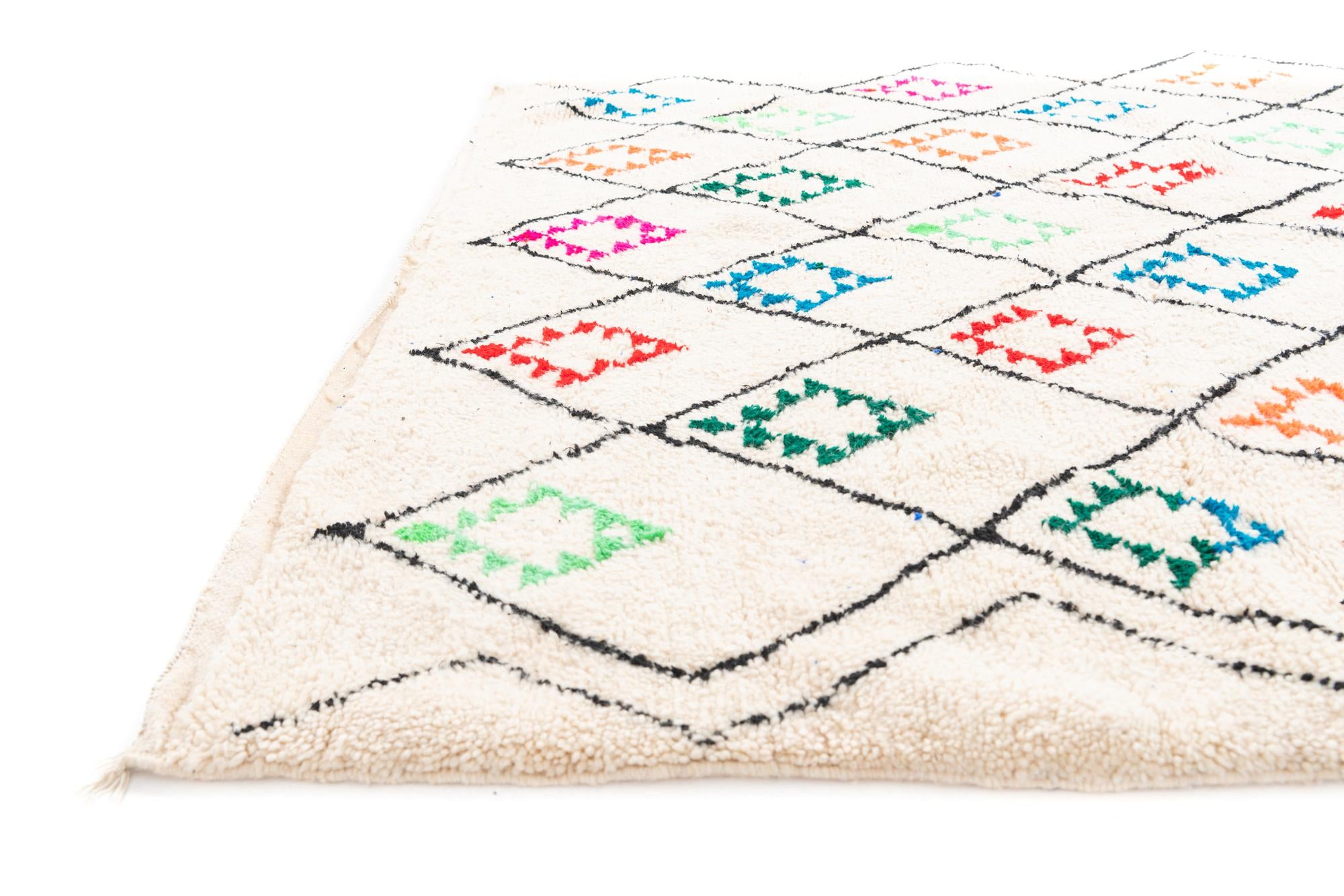 6' 5 x 9' 4 Hand Knotted Moroccan Wool Rug