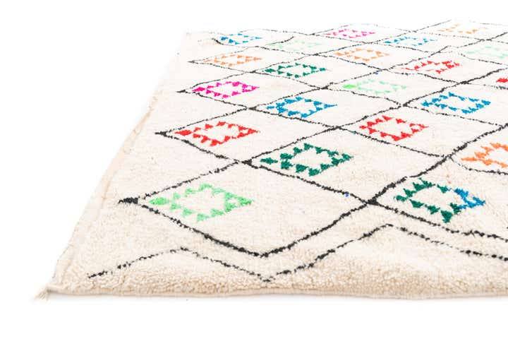 6' 5 x 9' 4 Hand Knotted Moroccan Wool Rug