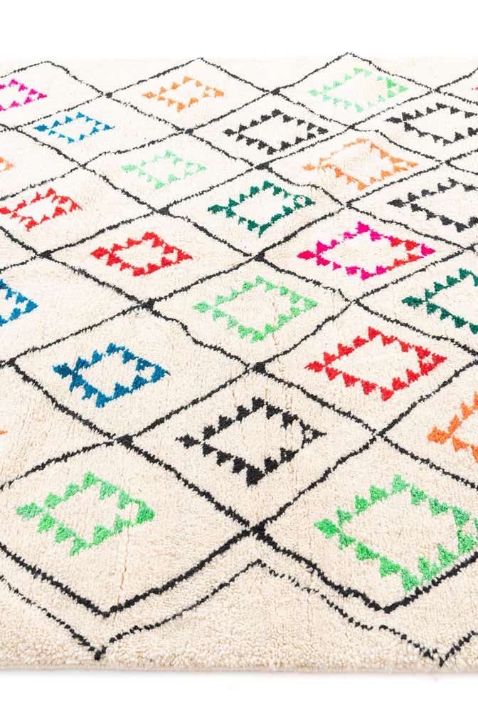 6' 5 x 9' 4 Hand Knotted Moroccan Wool Rug