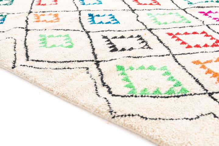 6' 5 x 9' 4 Hand Knotted Moroccan Wool Rug