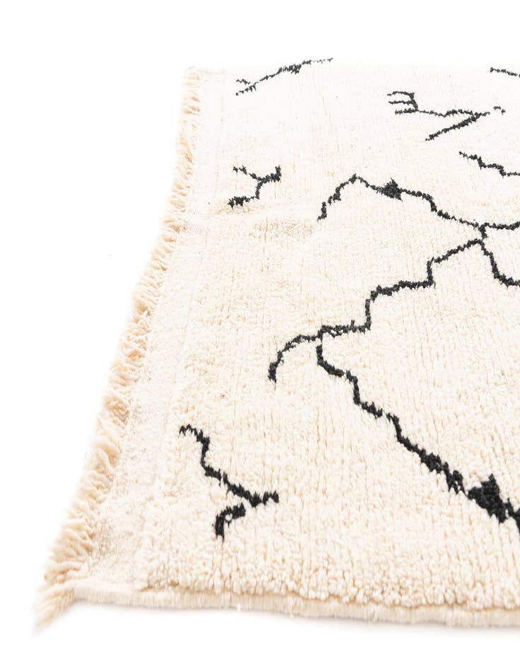 Detail image of 5' x 7'  Hand Knotted Moroccan Wool Rug
