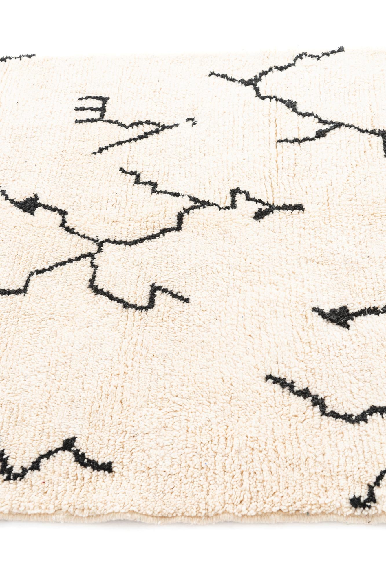 5' x 7' Hand Knotted Moroccan Wool Rug