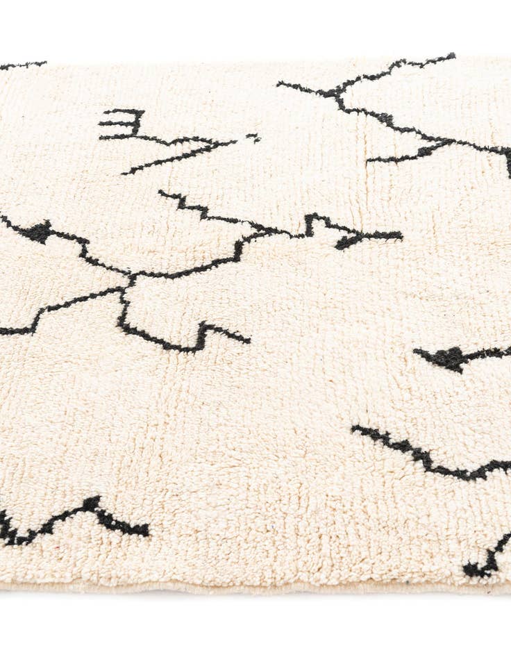 Detail image of 5' x 7'  Hand Knotted Moroccan Wool Rug